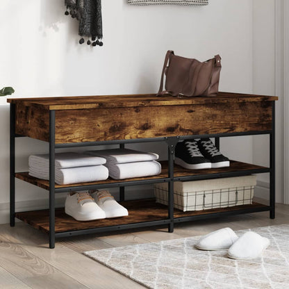 Shoe Bench 100x42,5x50 cm Engineered Wood Smoked oak 100 x 42.5 x 50 cm
