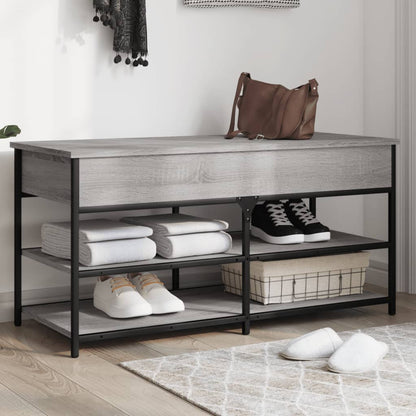 Shoe Bench 100x42,5x50 cm Engineered Wood Grey sonoma 100 x 42.5 x 50 cm