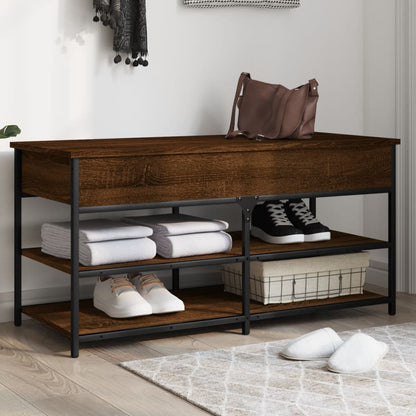 Shoe Bench 100x42,5x50 cm Engineered Wood Brown oak 100 x 42.5 x 50 cm