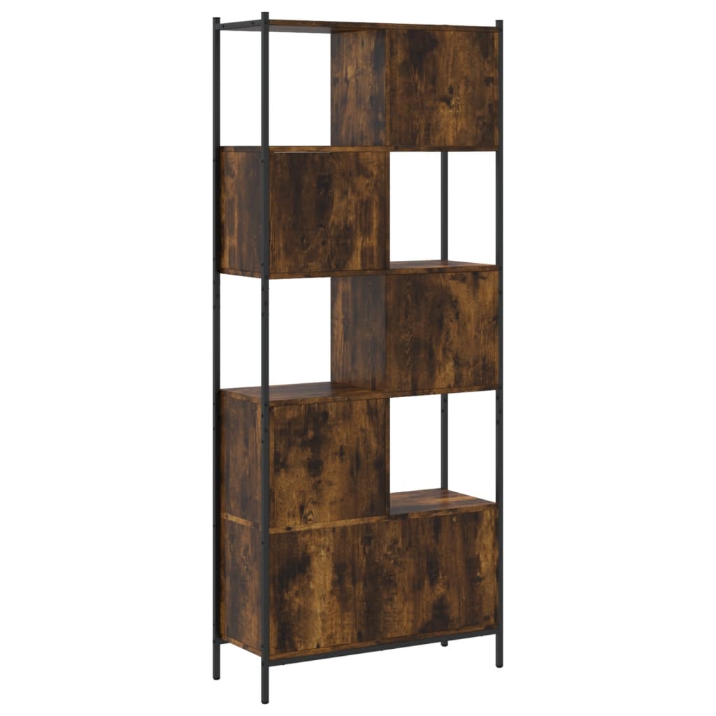 Bookcase 72x28x172 cm Engineered Wood Smoked oak