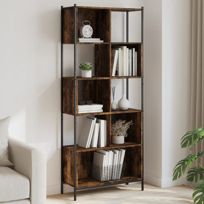 Bookcase 72x28x172 cm Engineered Wood Smoked oak
