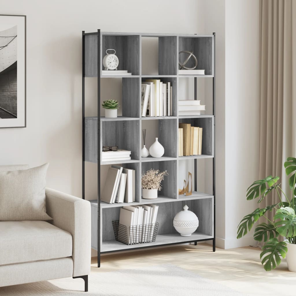 Bookcase 102x28x172 cm Engineered Wood Grey sonoma