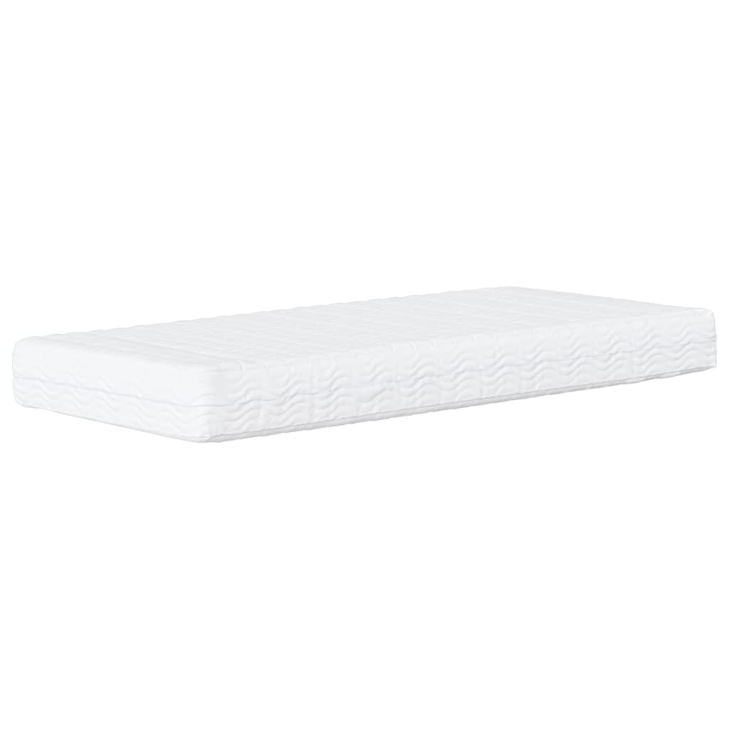 vidaXL Bed with Mattress "Hvar" Black and White 90x190 cm Faux Leather 5