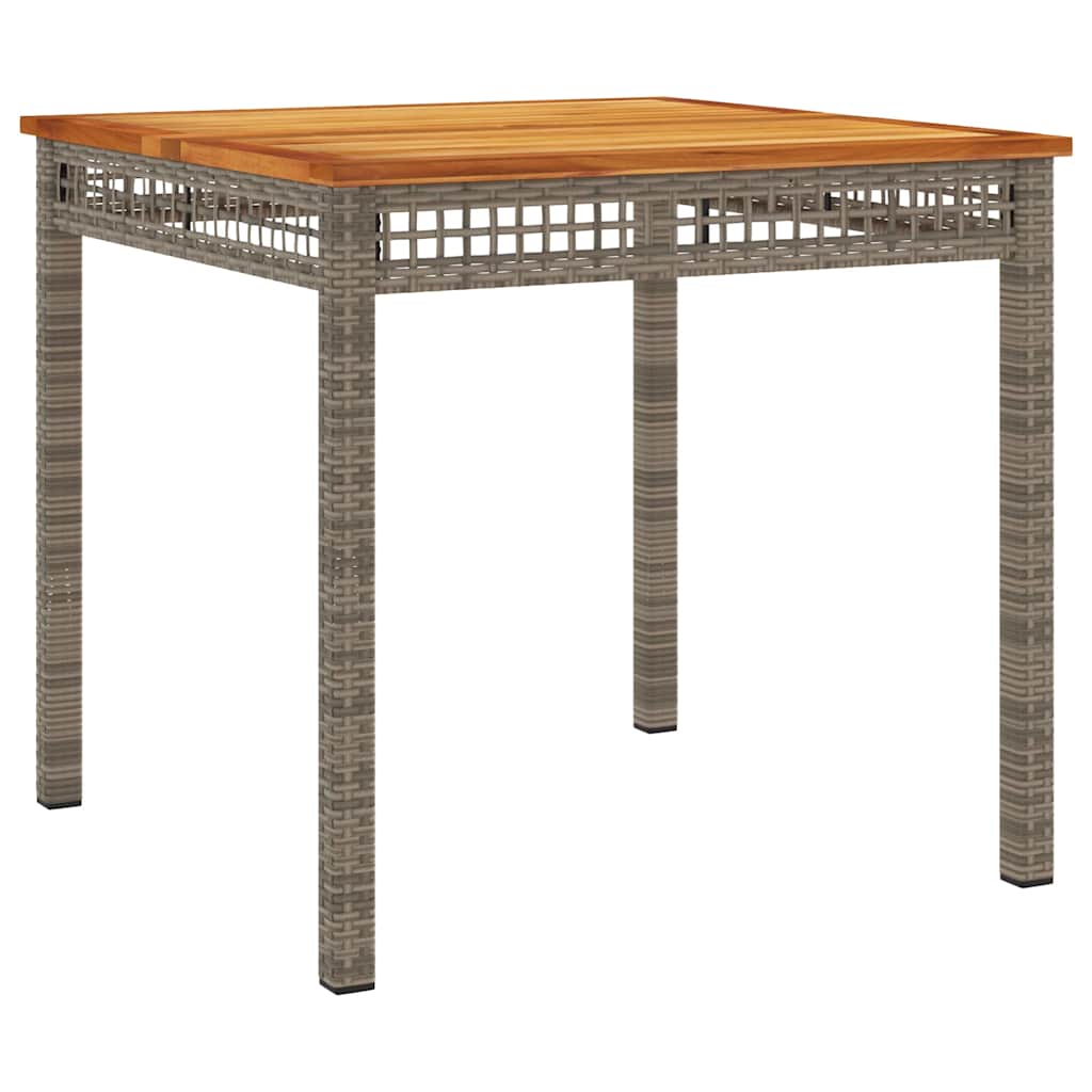 vidaXL 5 Piece Garden Dining Set with Cushions Grey Poly Rattan 5