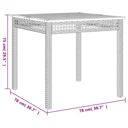 vidaXL 5 Piece Garden Dining Set with Cushions Grey Poly Rattan 6