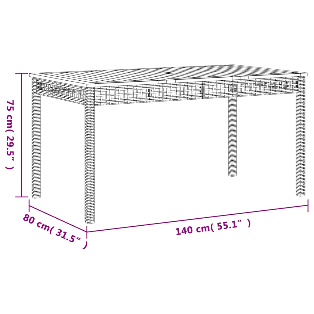 vidaXL 5 Piece Garden Dining Set with Cushions Grey Poly Rattan 6