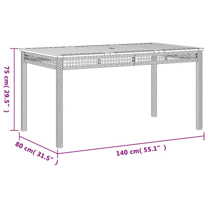 vidaXL 5 Piece Garden Dining Set with Cushions Grey Poly Rattan 6