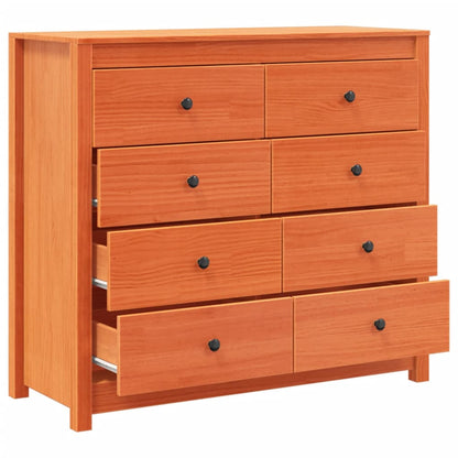 vidaXL Side Cabinet Wax Brown 100x40x90 cm Solid Wood Pine 6