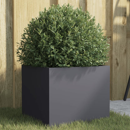 Planter Steel Anthracite Height 29 cm 32 cm