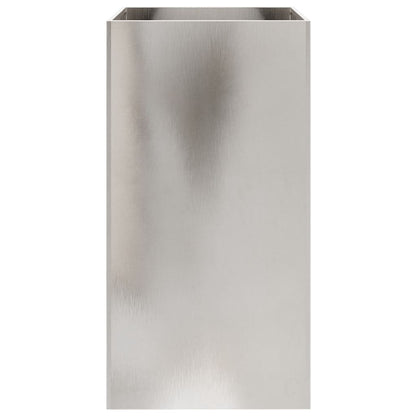 Garden Planter Silver Stainless Steel Height 75 cm 42 cm 38 cm
