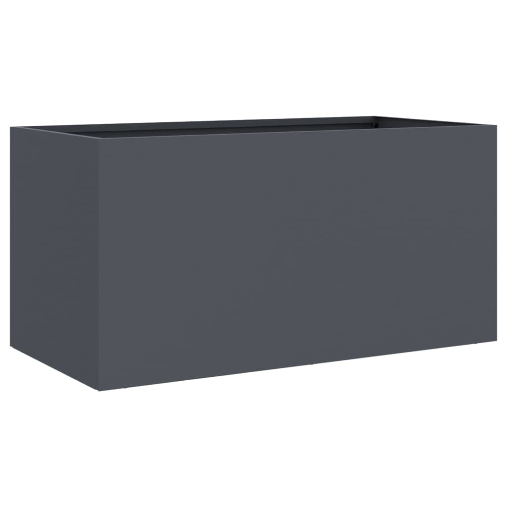 Planter Steel Anthracite Height 29 cm 62 cm