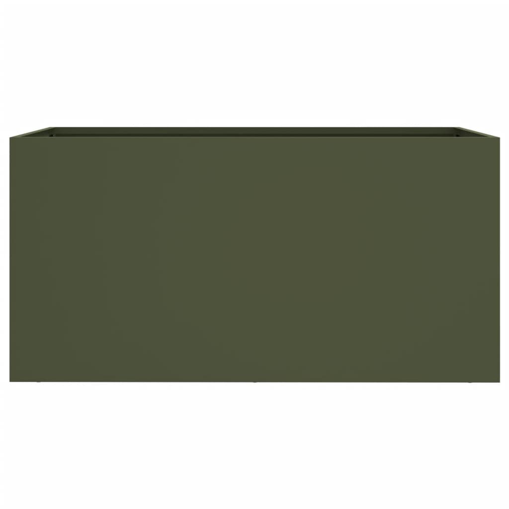 Planter Steel Olive Green Height 29 cm 62 cm