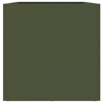 Planter Steel Olive Green Height 29 cm 62 cm