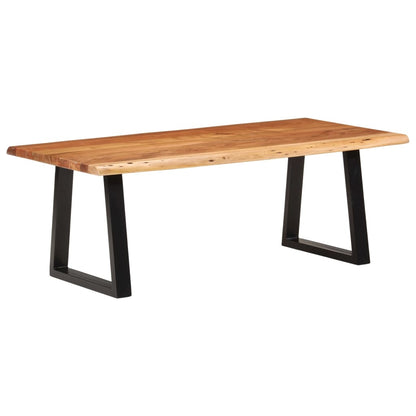 Coffee Table Solid Wood Acacia Natural 110 cm 55 cm