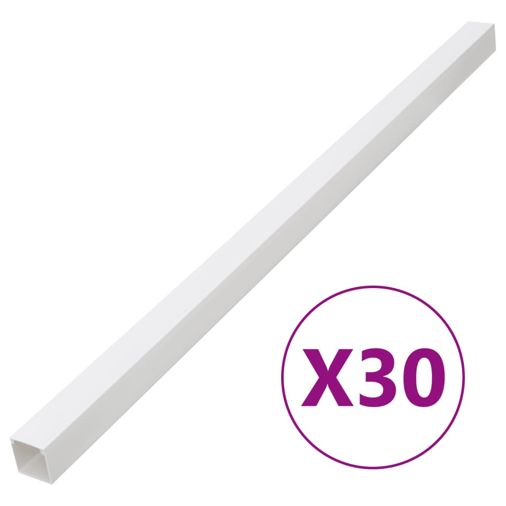 vidaXL Cable Trunking 100x60 mm 30 m PVC 1