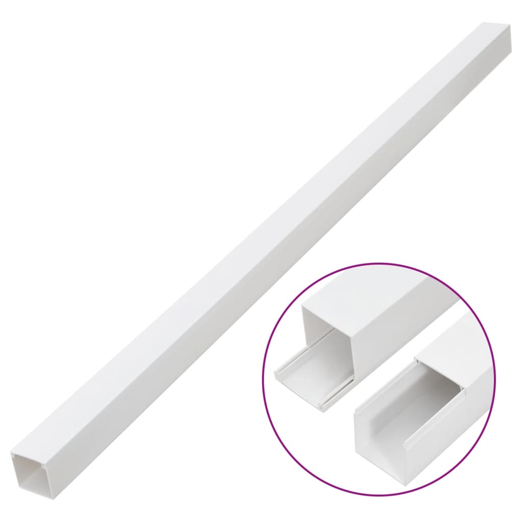 vidaXL Cable Trunking 100x60 mm 30 m PVC 3
