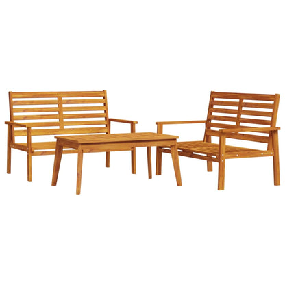 vidaXL 3 Piece Garden Lounge Set Solid Wood Acacia 2