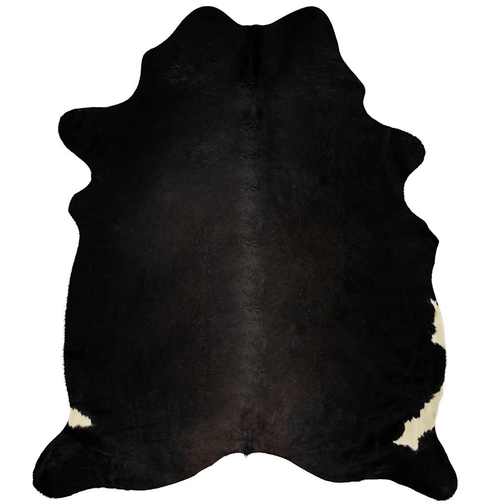 vidaXL Real Cowhide Rug Black 180x220 cm 3