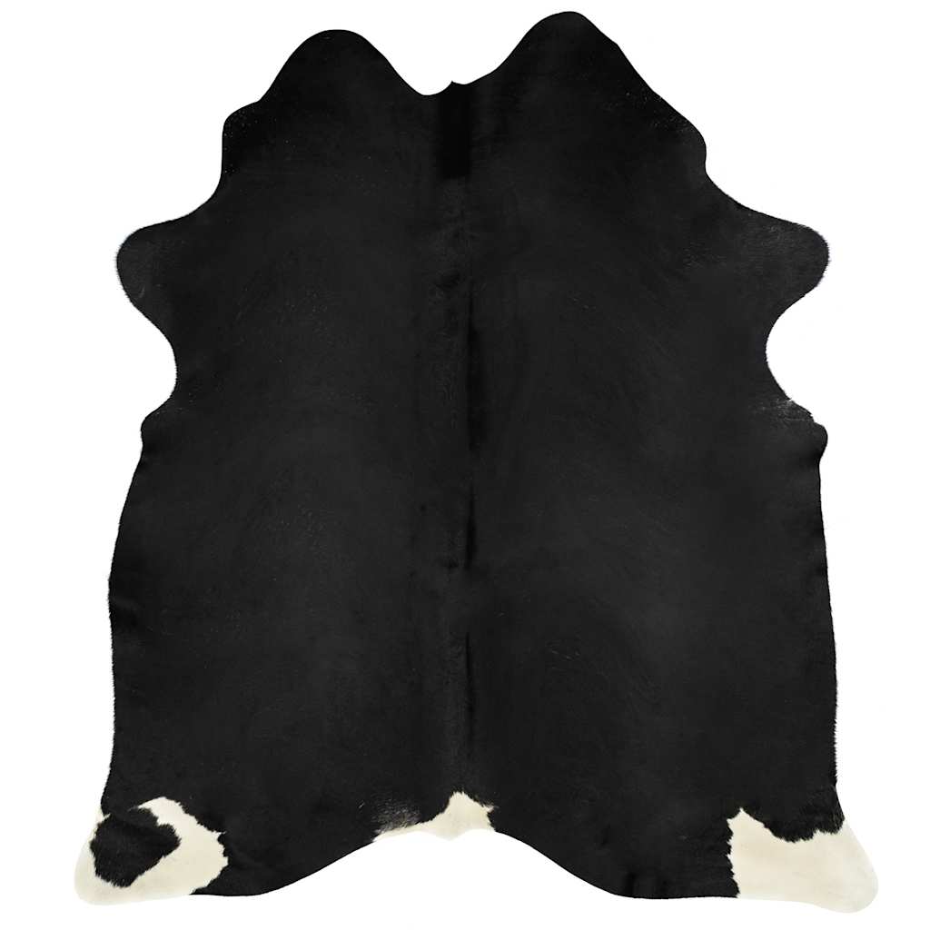 vidaXL Real Cowhide Rug Black 180x220 cm 5