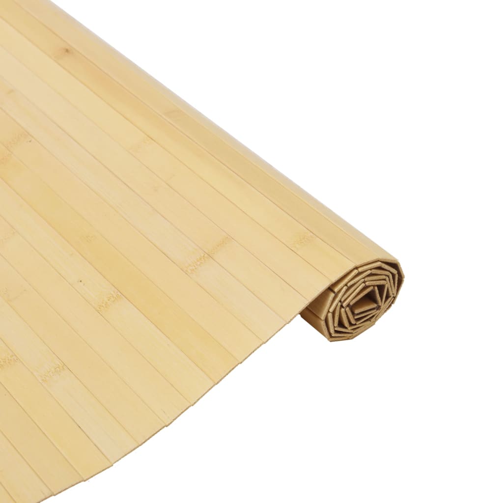 Rug Rectangular 80x500 cm Bamboo Light natural