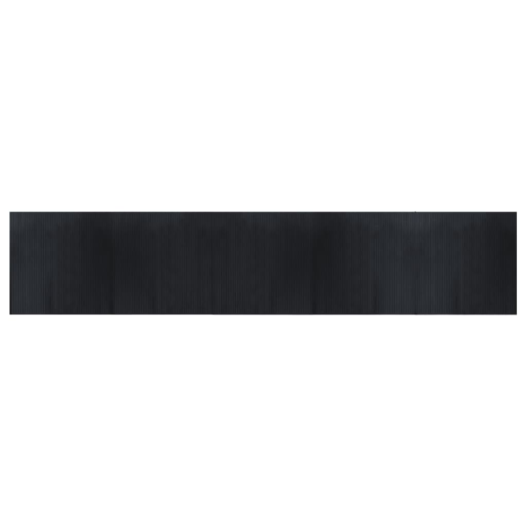 Rug Rectangular 100x500 cm Bamboo Black