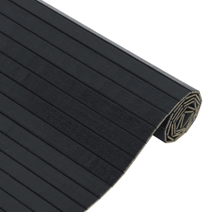 Rug Rectangular 100x500 cm Bamboo Black