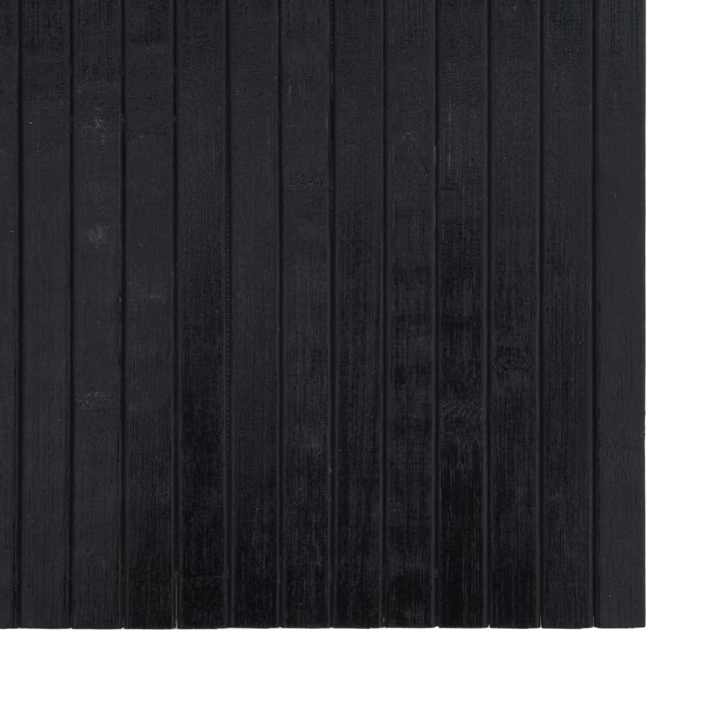 Rug Rectangular 100x500 cm Bamboo Black