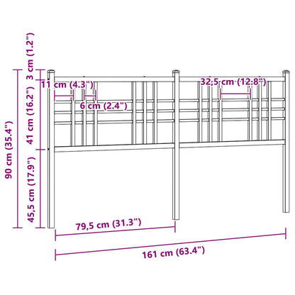Metal Replace Headboard White 160 cm