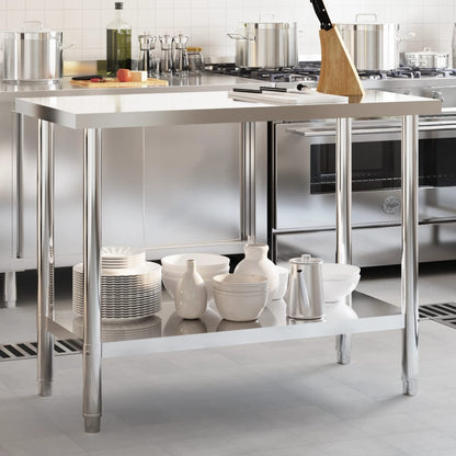 Kitchen Work Table Stainless Steel 110 cm 55 cm