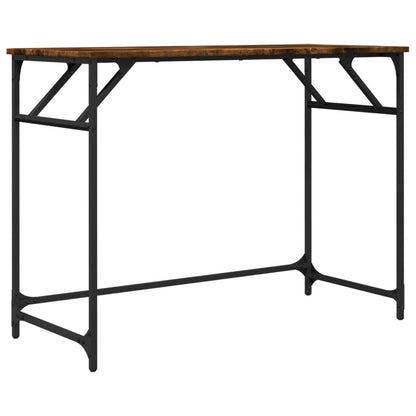 Desk 100x45x76 cm Engineered Wood and Powder-coated Steel Smoked Oak