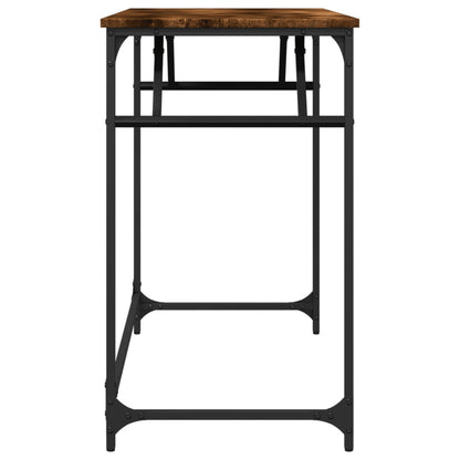 Desk 100x45x76 cm Engineered Wood and Powder-coated Steel Smoked Oak