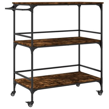 Kitchen Trolley 100,5x50x105 cm Engineered Wood Smoked oak
