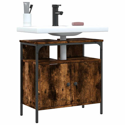 Bathroom Sink Cabinet 60x30x60 cm Engineered Wood Smoked oak 60 cm