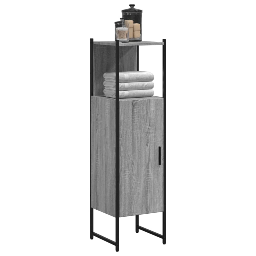 Bathroom Cabinet 33x33x120,5 cm Engineered Wood Grey sonoma