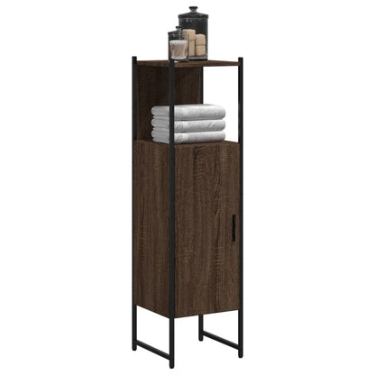 Bathroom Cabinet 33x33x120,5 cm Engineered Wood Brown oak