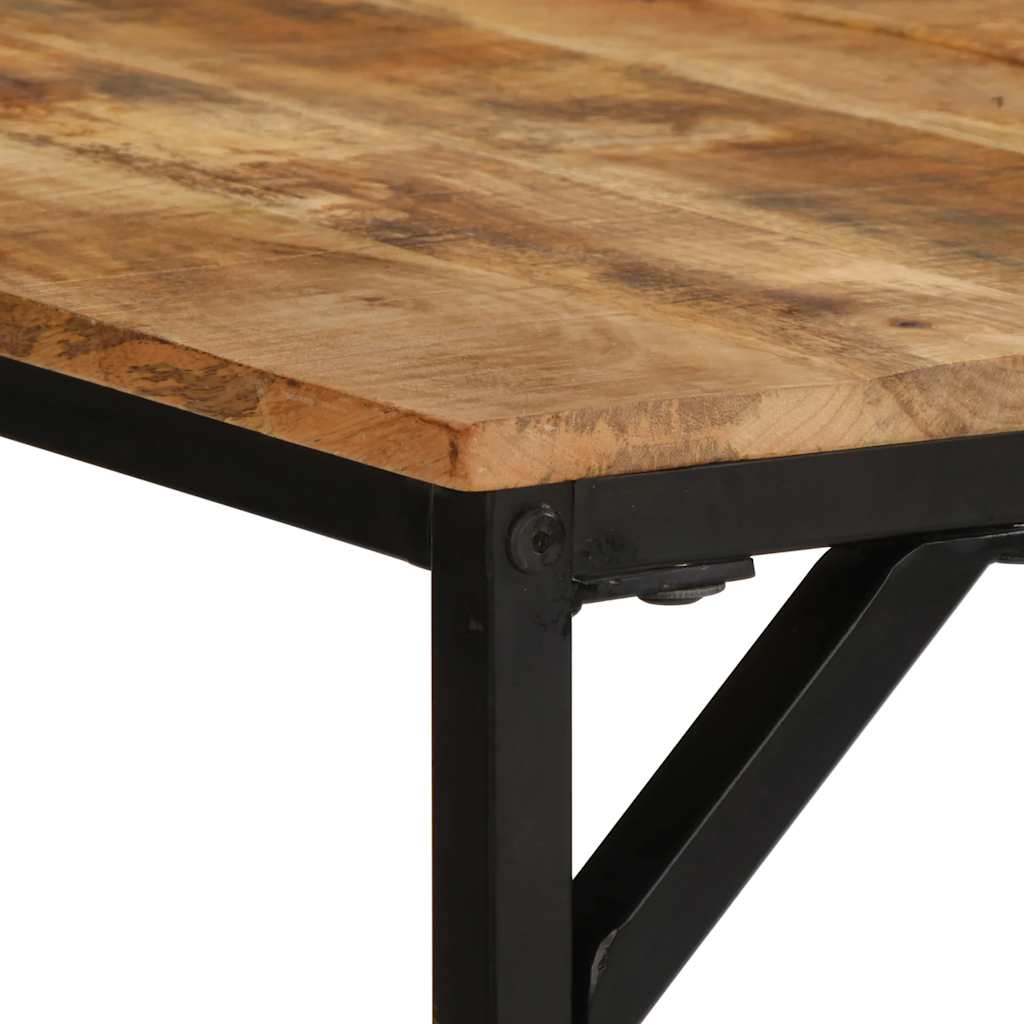 vidaXL Dining Table 180x90x75 cm Solid Wood Rough Mango 5