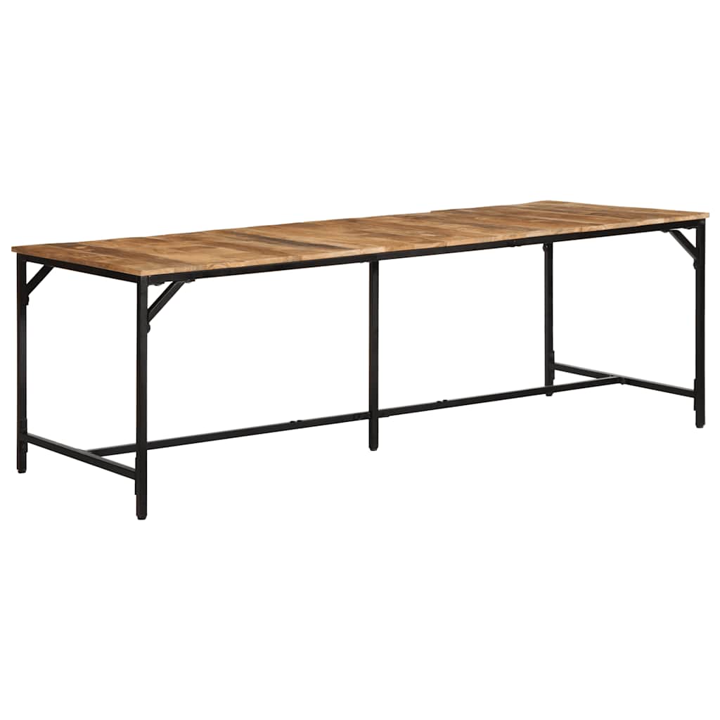 vidaXL Dining Table 220x90x75 cm Solid Wood Rough Mango 1