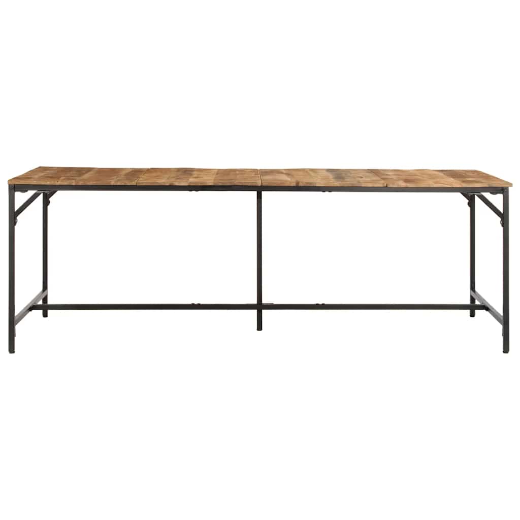 vidaXL Dining Table 220x90x75 cm Solid Wood Rough Mango 2