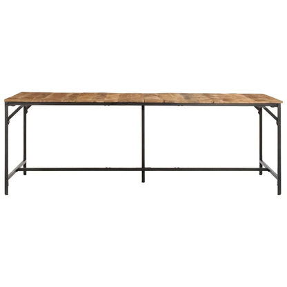 vidaXL Dining Table 220x90x75 cm Solid Wood Rough Mango 2