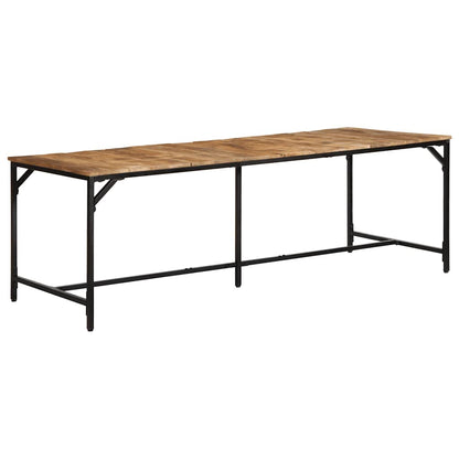 vidaXL Dining Table 220x90x75 cm Solid Wood Rough Mango 4