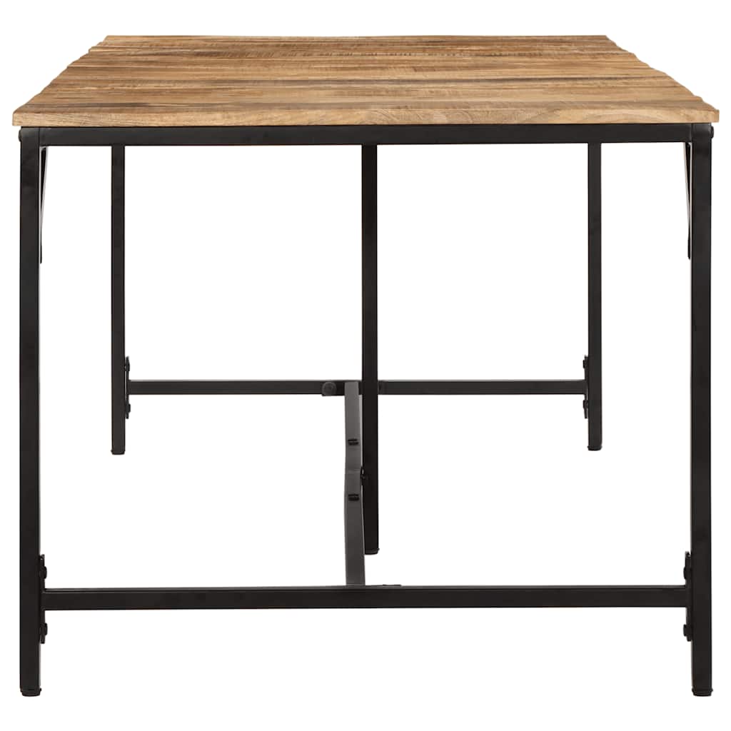 vidaXL Dining Table 220x90x75 cm Solid Wood Rough Mango 5