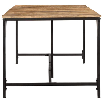 vidaXL Dining Table 220x90x75 cm Solid Wood Rough Mango 5