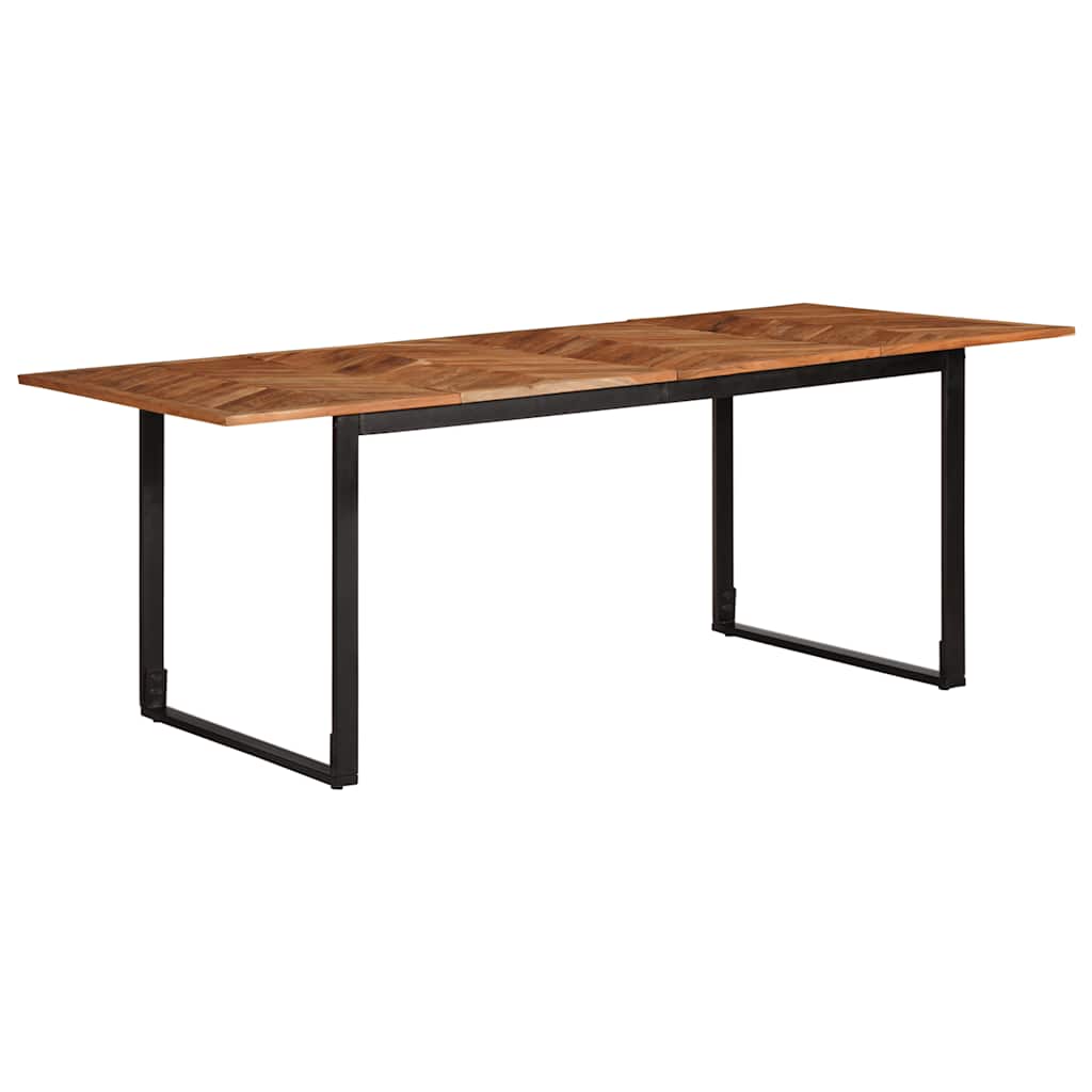 vidaXL Dining Table 200x100x75 cm Solid Wood Acacia 4