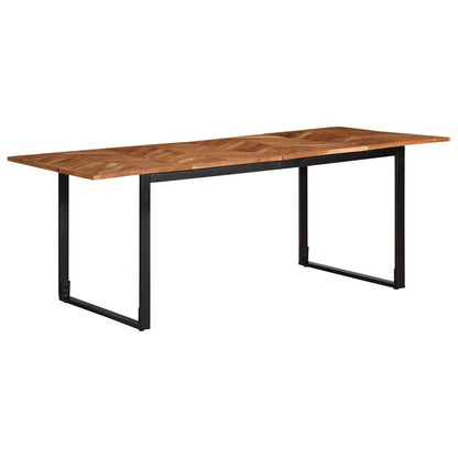 vidaXL Dining Table 200x100x75 cm Solid Wood Acacia 3