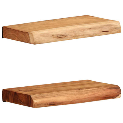 Wall Shelves 2 pcs 30x20x3,5 cm Solid Wood Acacia 30 x 20 x 3.5 cm
