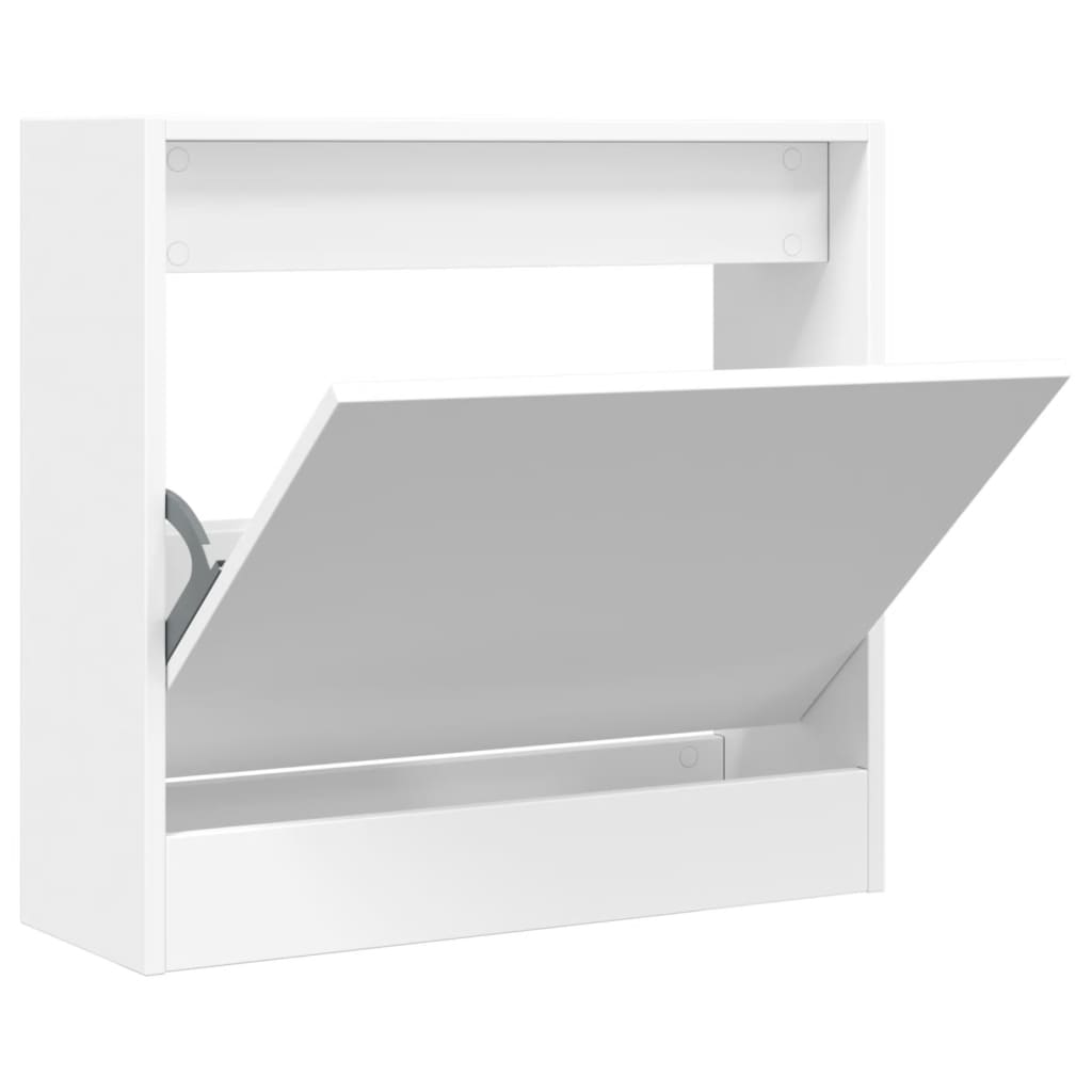 Shoe Cabinet 60x21x57 cm Engineered Wood White