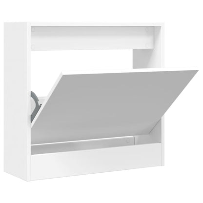 Shoe Cabinet 60x21x57 cm Engineered Wood White