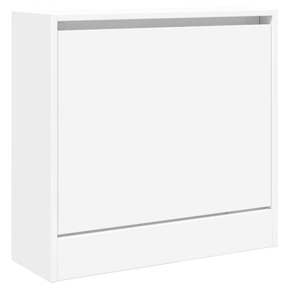 Shoe Cabinet 60x21x57 cm Engineered Wood White