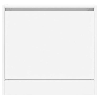Shoe Cabinet 60x21x57 cm Engineered Wood White
