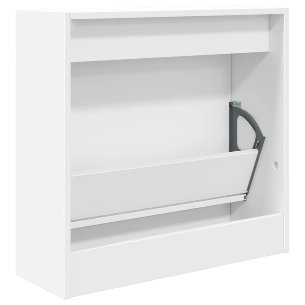Shoe Cabinet 60x21x57 cm Engineered Wood White